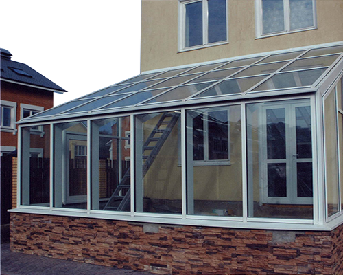 Алюминиевая стеклянная крыша для веранды в Коврове